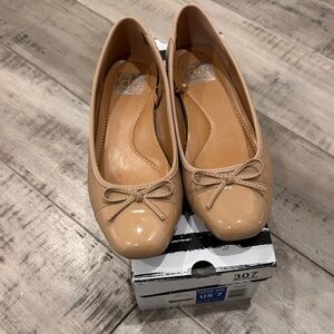 Dolce Vita Nude Patent Bow Flats